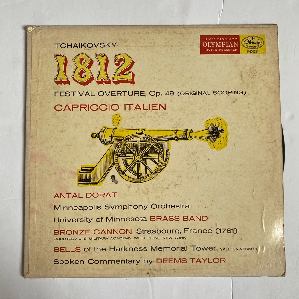 Tchaikovsky 1812 Festival Overture Capriccio Italien Vintage Vinyl Record